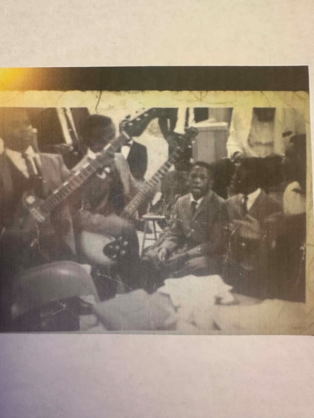 Eugene Genay Williams with bandmates and friends