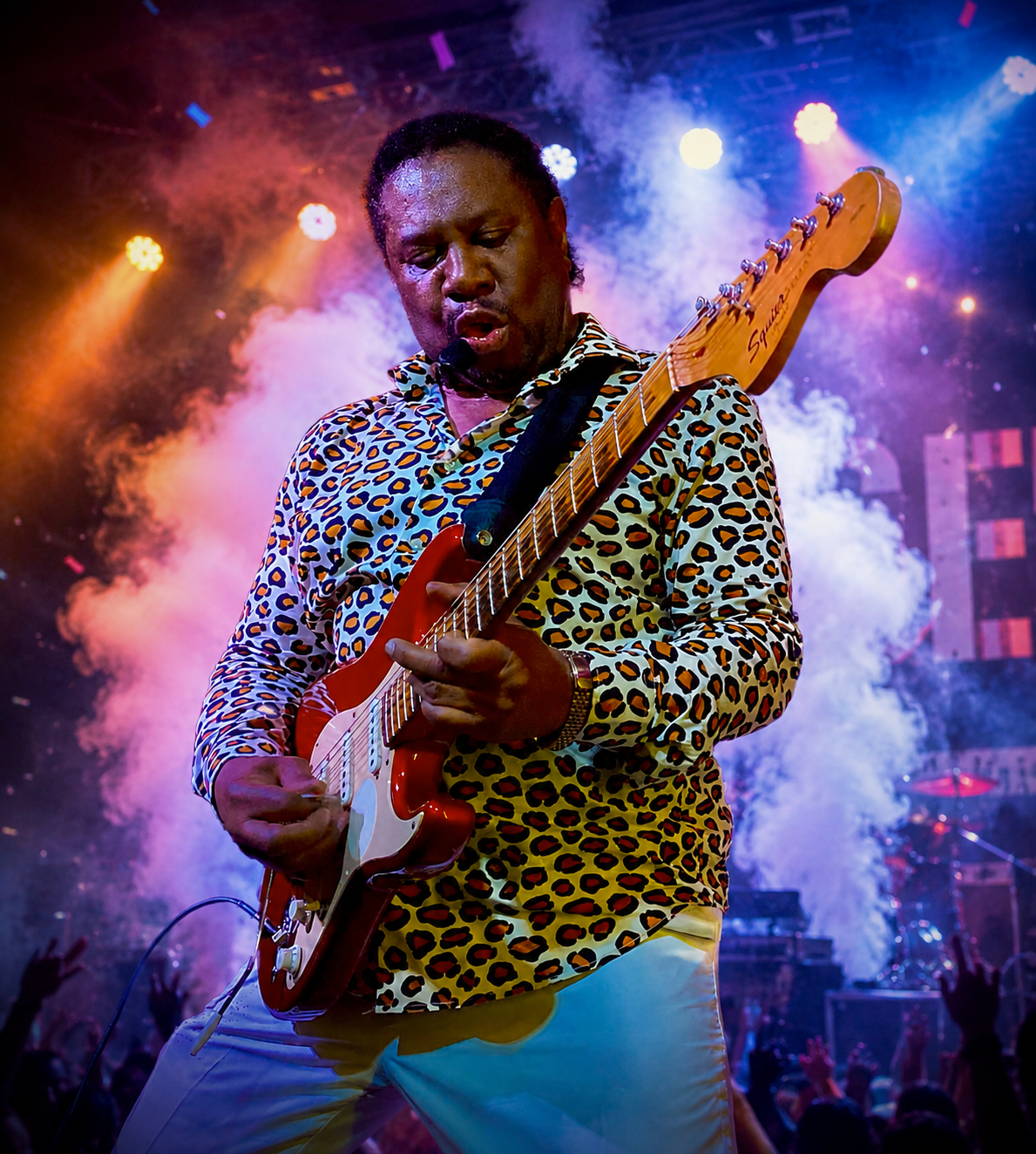 Musician performing live