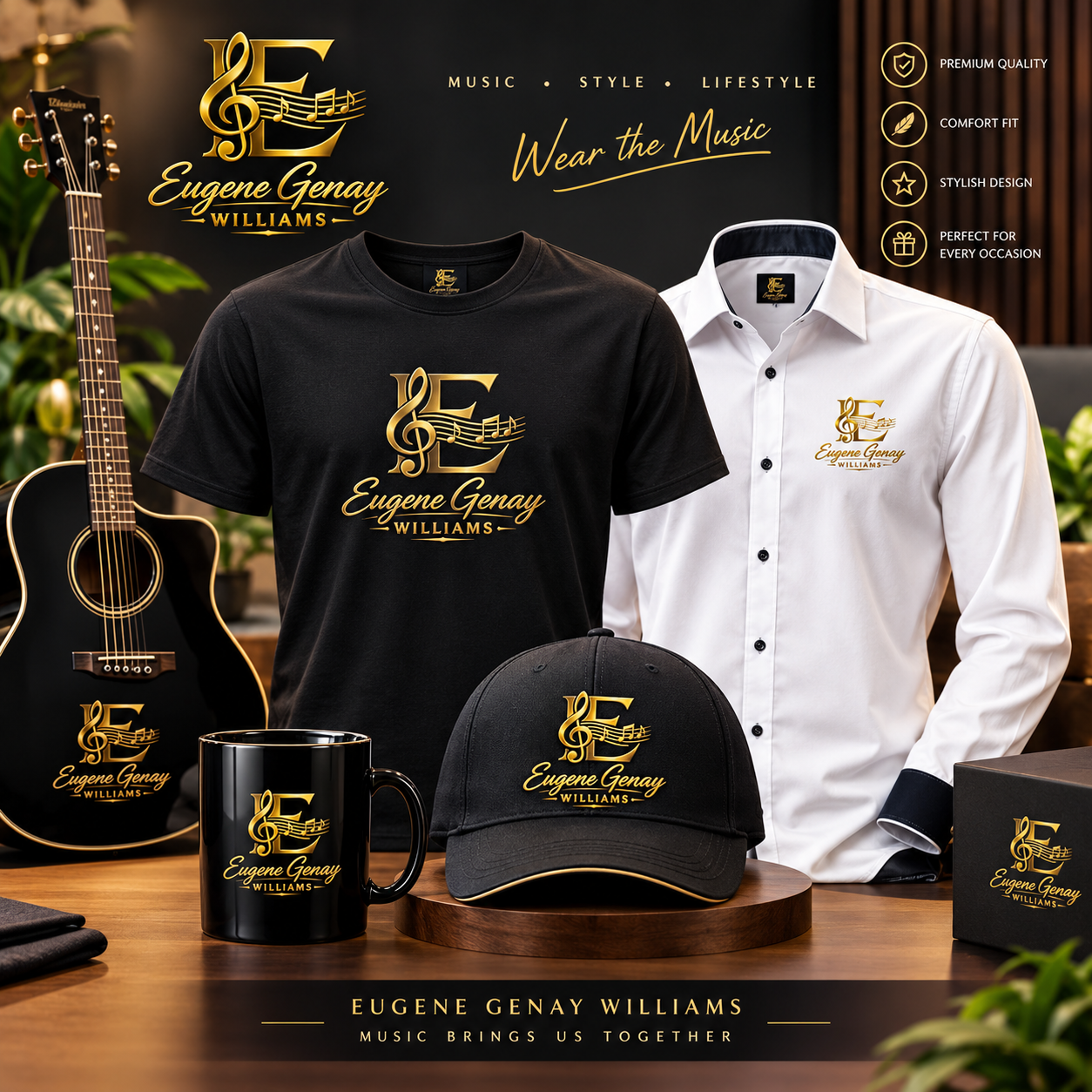 Eugene Genay Williams luxury music lifestyle merchandise collection